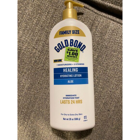 2 pack Gold Bond Family Size 20 oz Healing Hydrating Lotion with Aloe - Picture 1 of 3